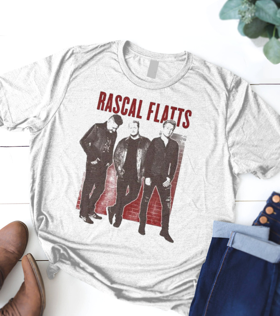 Rascal Flatts Band Photo Brick Wall Background T-Shirt