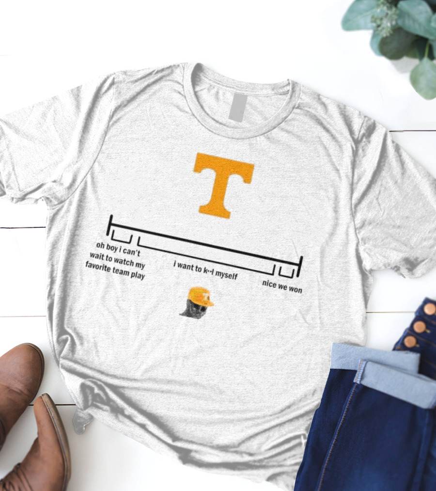 Tennessee Vols Excitement To Despair To Victory T-Shirt