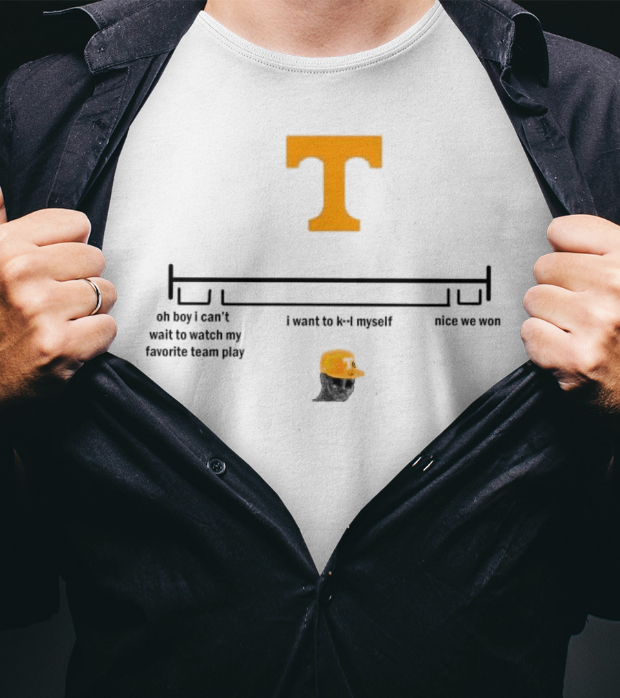 Tennessee Vols Excitement To Despair To Victory T-Shirt