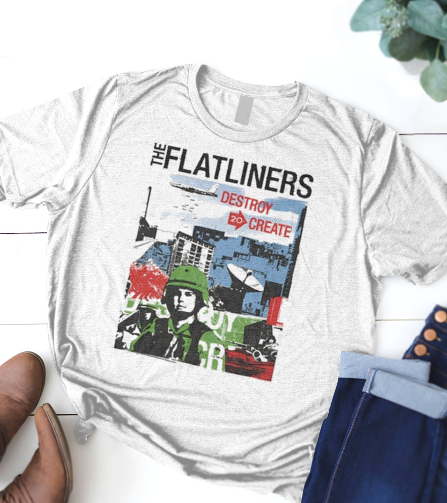 The Flatliners Destroy 20 Create Album Cover Soldier And Cityscape T-Shirt