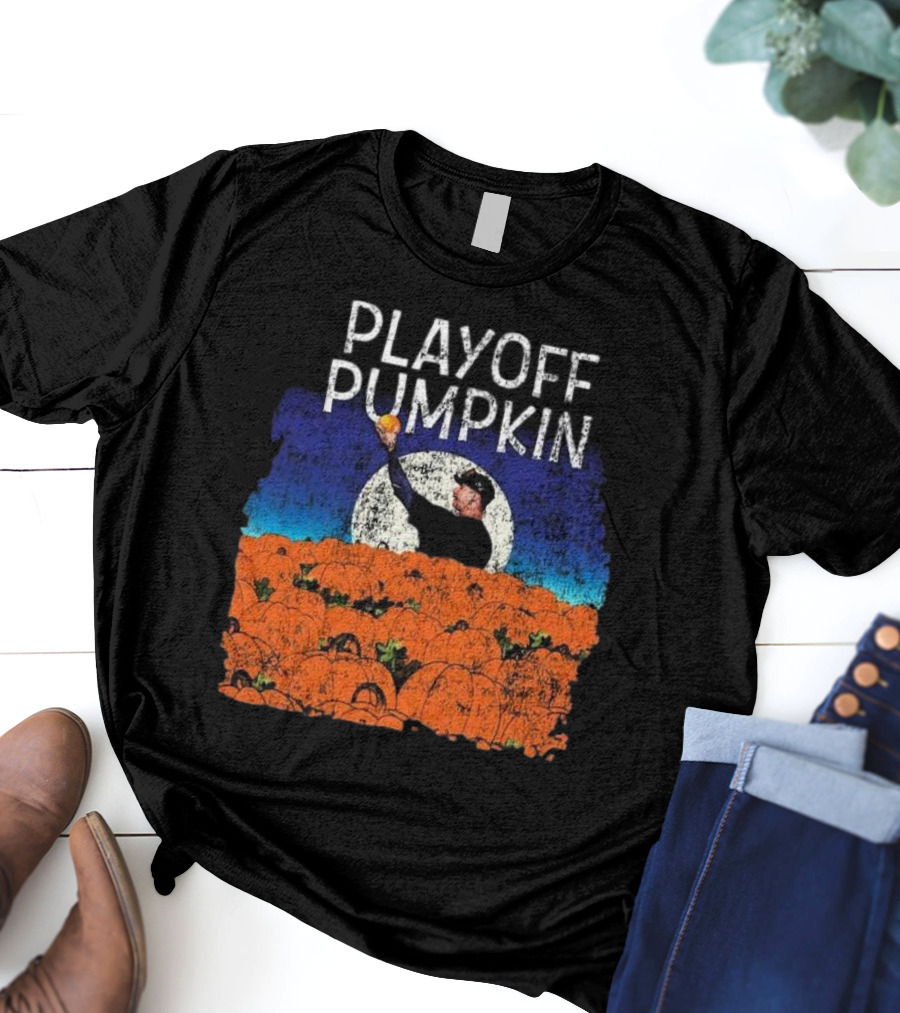 Mets Playoff Pumpkin Pitcher In Pumpkin Patch T-Shirt