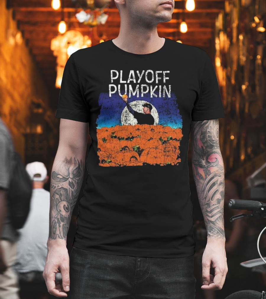 Mets Playoff Pumpkin Pitcher In Pumpkin Patch T-Shirt