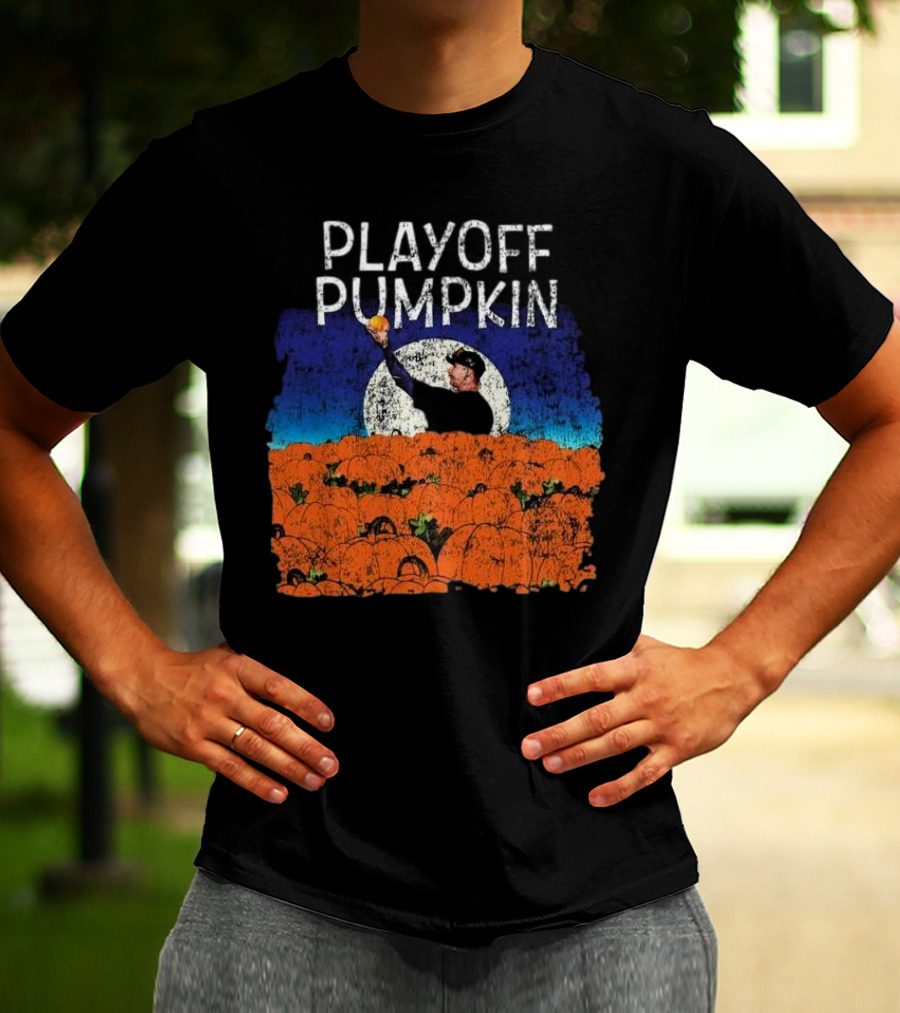 Mets Playoff Pumpkin Pitcher In Pumpkin Patch T-Shirt