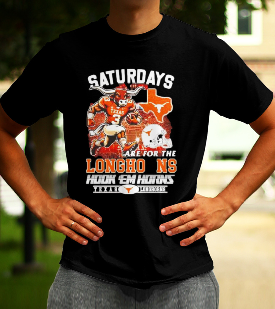 Saturdays Are For The Texas Longhorns Hook 'Em Horns Football Team T-Shirt