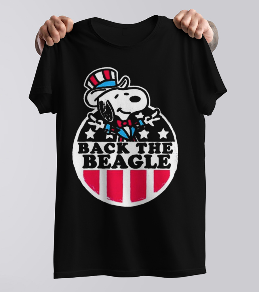Snoopy Peanuts Back The Beagle Patriotic Uncle Sam T-Shirt