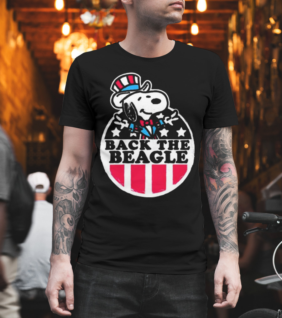 Snoopy Peanuts Back The Beagle Patriotic Uncle Sam T-Shirt