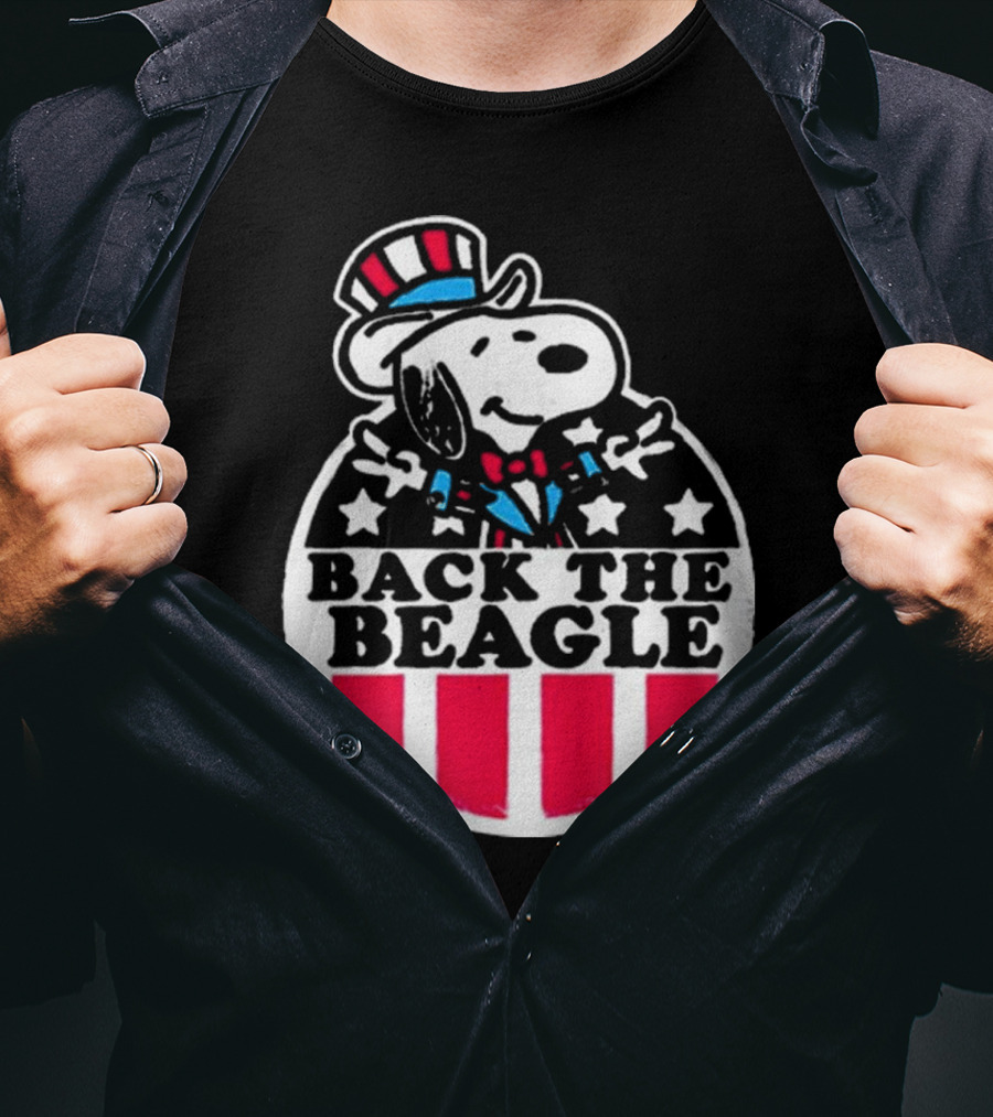 Snoopy Peanuts Back The Beagle Patriotic Uncle Sam T-Shirt