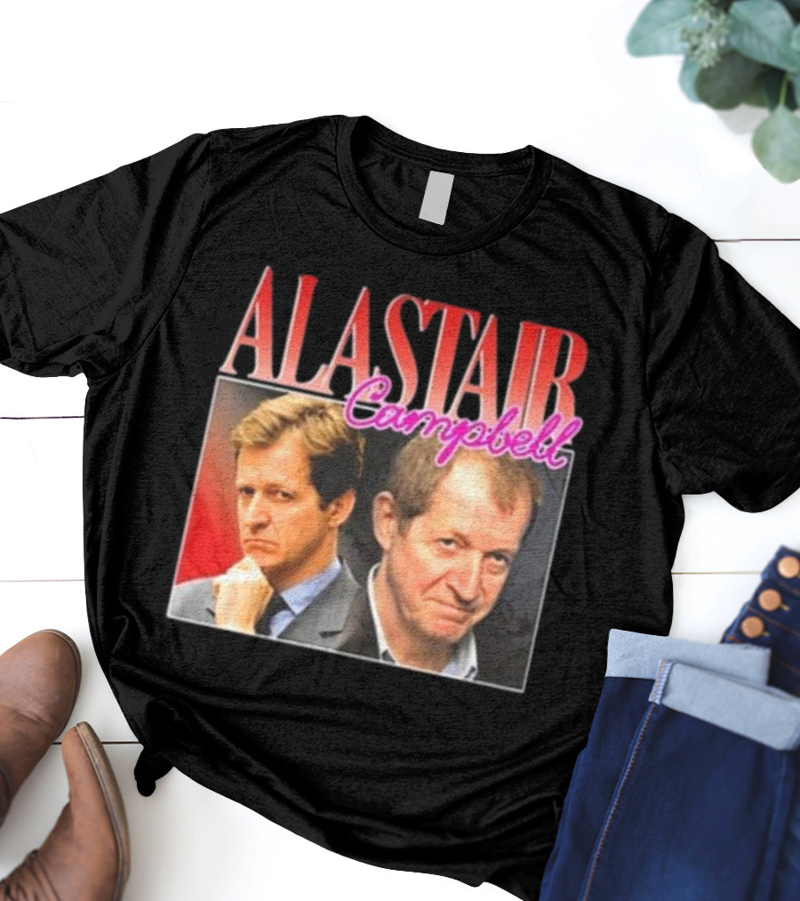 Alastair Campbell Retro Bold Portrait Duo T-Shirt