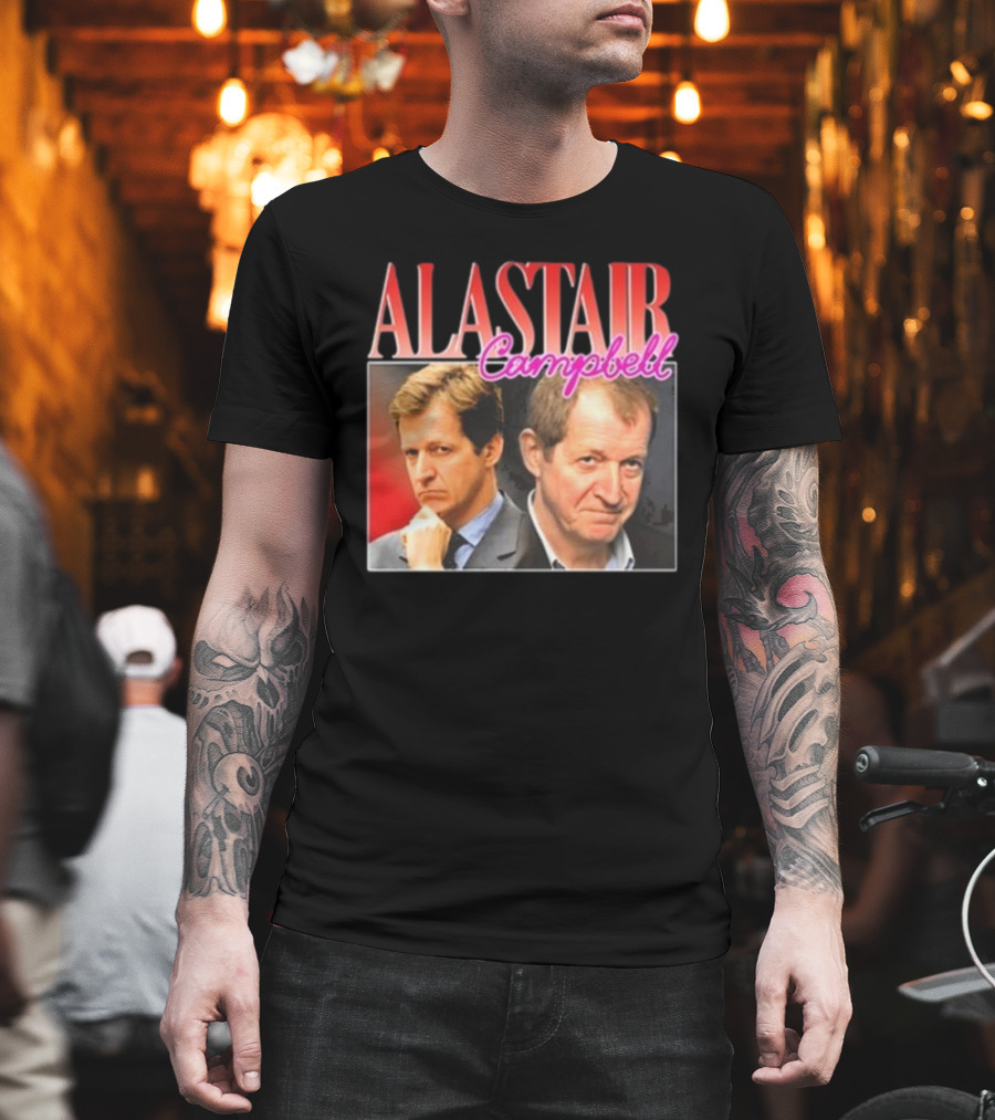 Alastair Campbell Retro Bold Portrait Duo T-Shirt