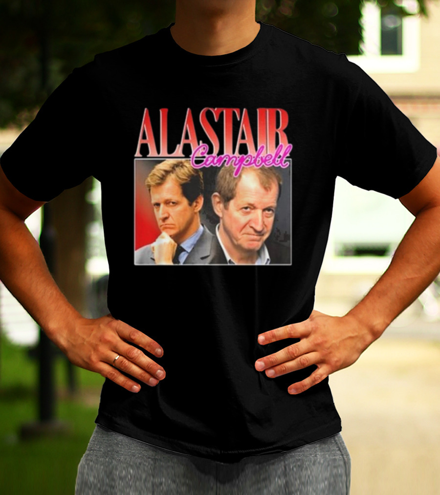 Alastair Campbell Retro Bold Portrait Duo T-Shirt