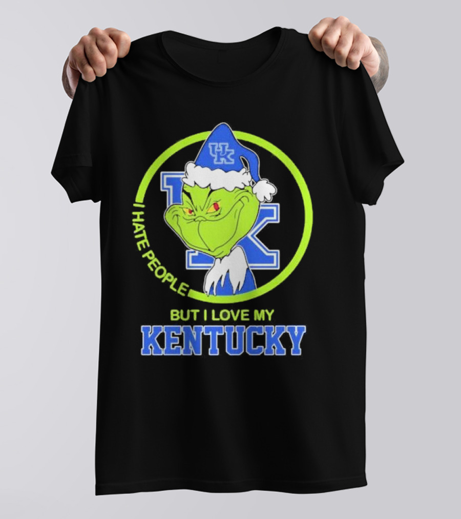 Kentucky Wildcats Grinch I Hate People But I Love My Kentucky T-Shirt