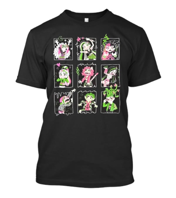 Monster High Anonymous Characters Neon Portrait Collection T-Shirt