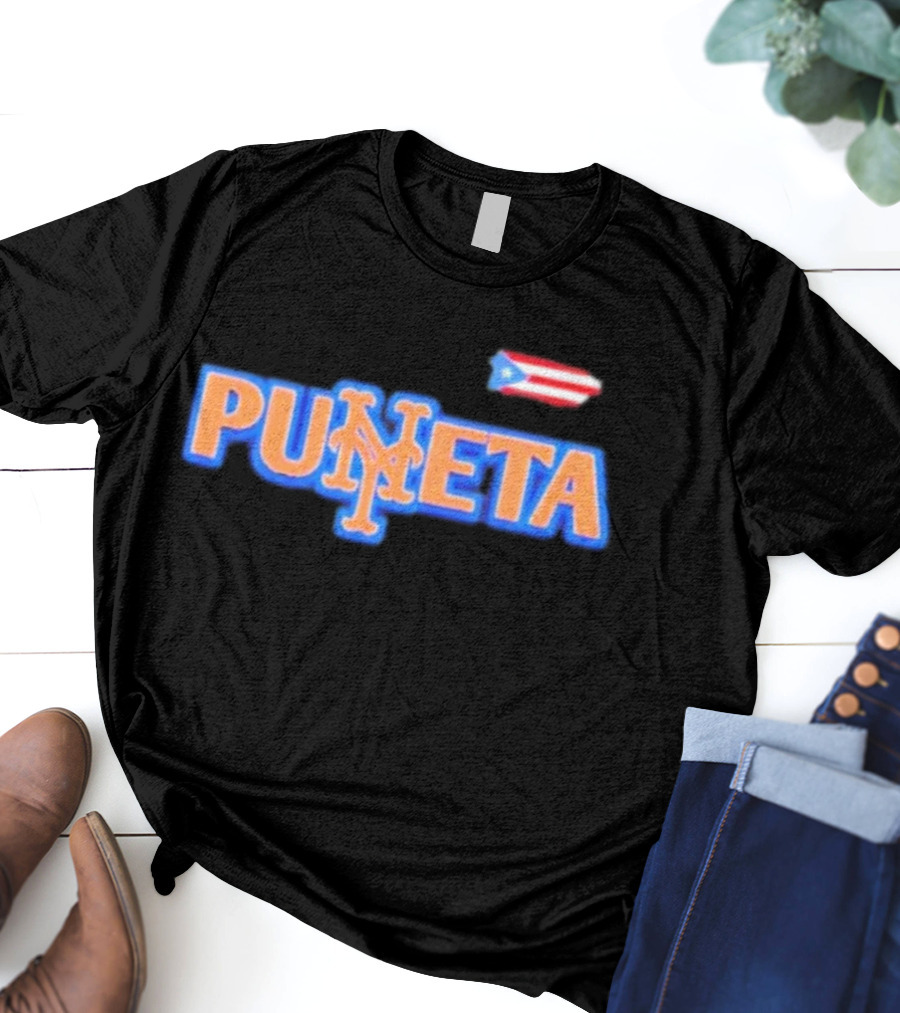 New York Mets Puñeta Puerto Rico Flag T-Shirt