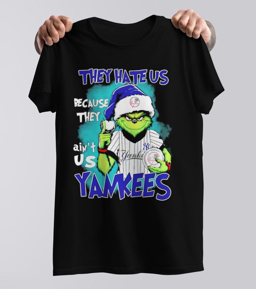 New York Yankees Grinch They Hate Us Because They Ain’t Us Yankees Christmas T-Shirt