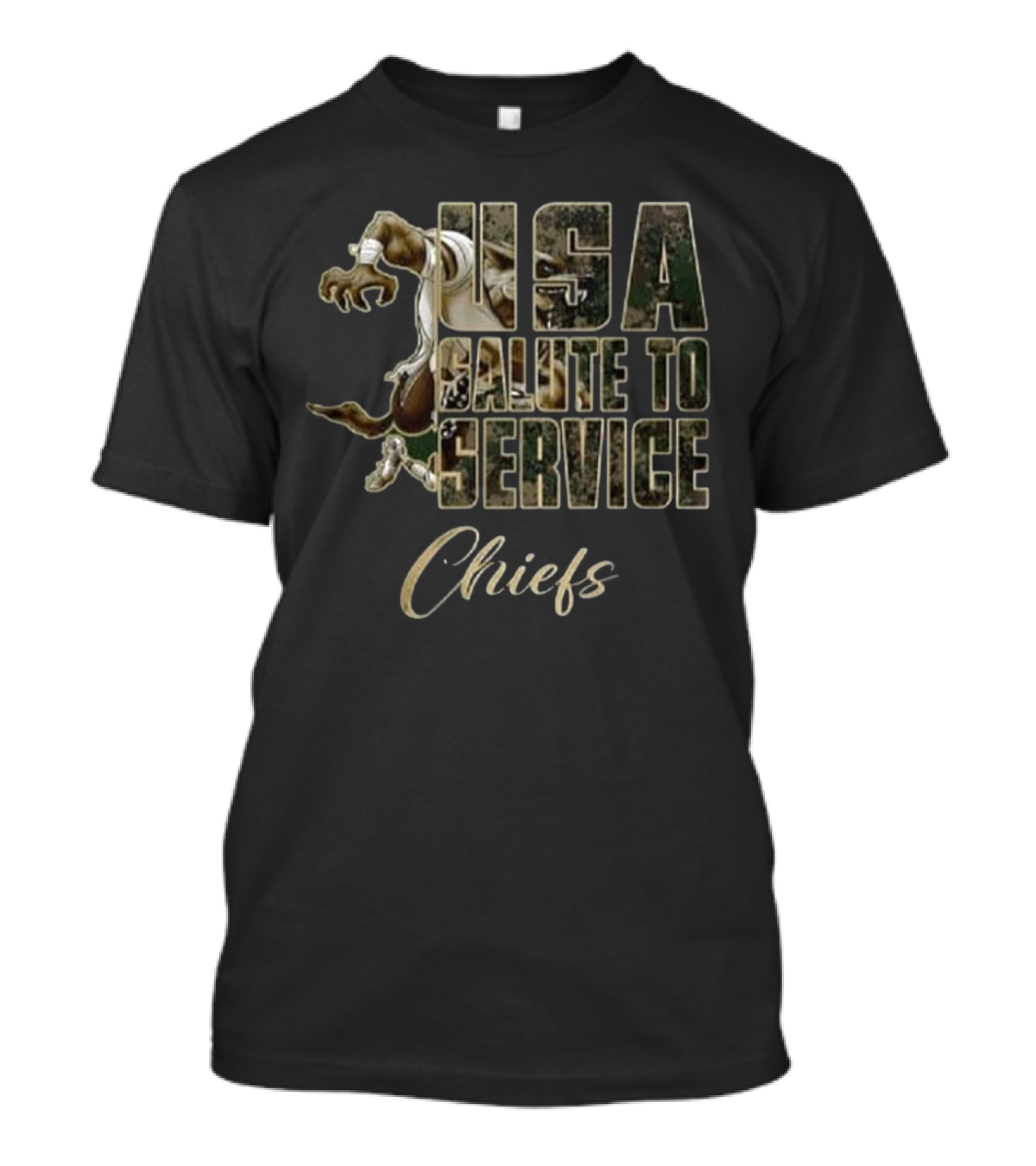 Kansas City Chiefs USA Salute To Service Chiefs T-Shirt
