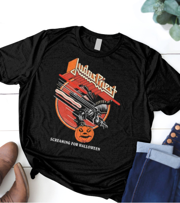 Judas Priest Screaming For Halloween Pumpkin T-Shirt