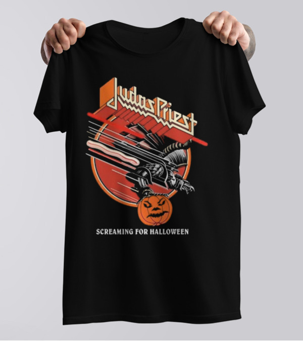 Judas Priest Screaming For Halloween Pumpkin T-Shirt