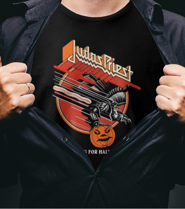 Judas Priest Screaming For Halloween Pumpkin T-Shirt