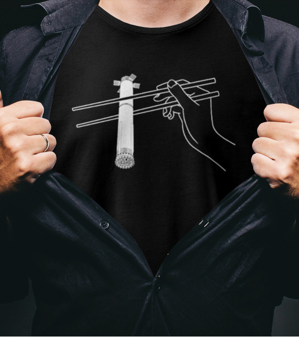 SpaceX Super Heavy Starship Booster 12 Held By Chopsticks T-Shirt
