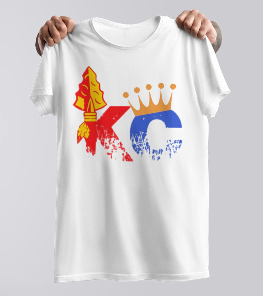 Kansas City Chiefs Arrowhead And Royals Crown KC Combo T-Shirt
