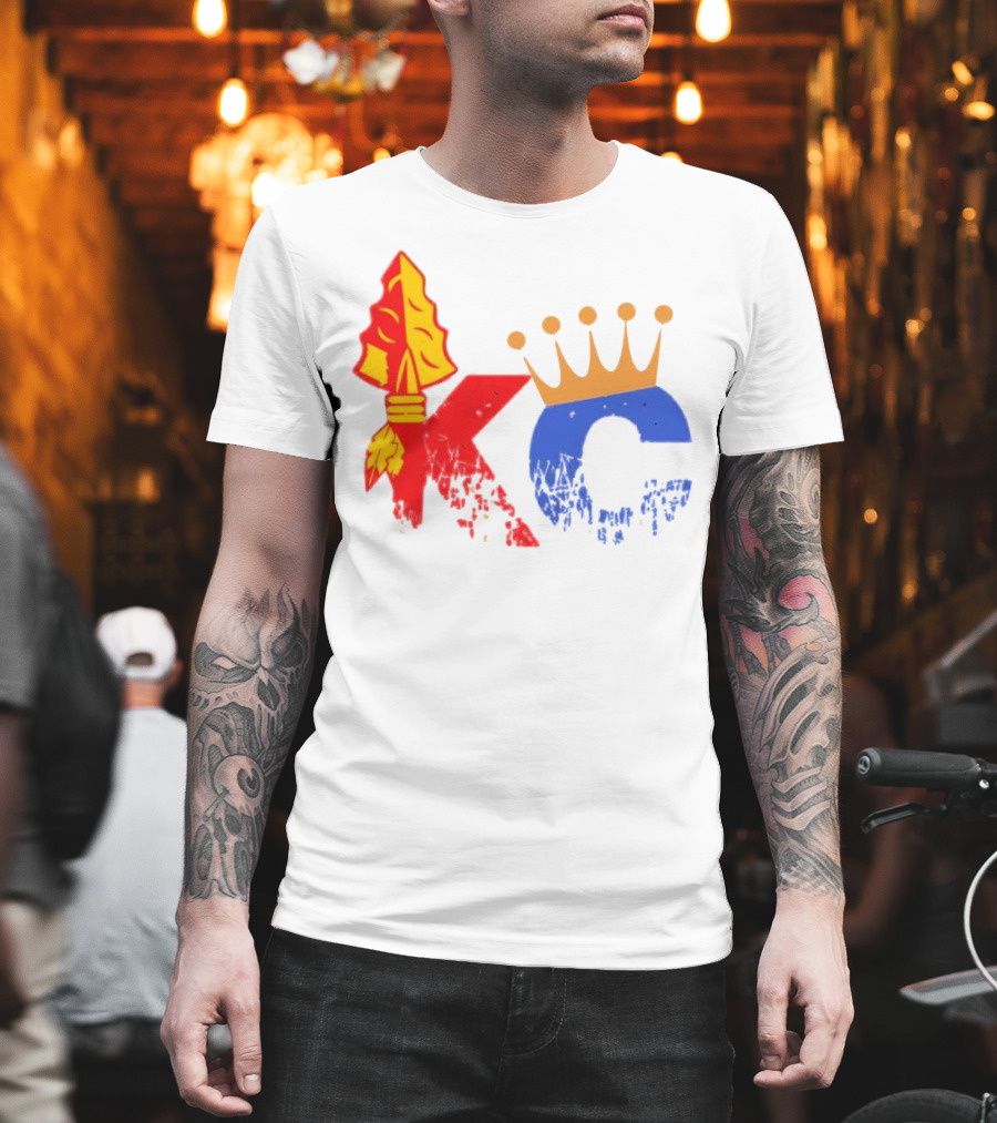 Kansas City Chiefs Arrowhead And Royals Crown KC Combo T-Shirt