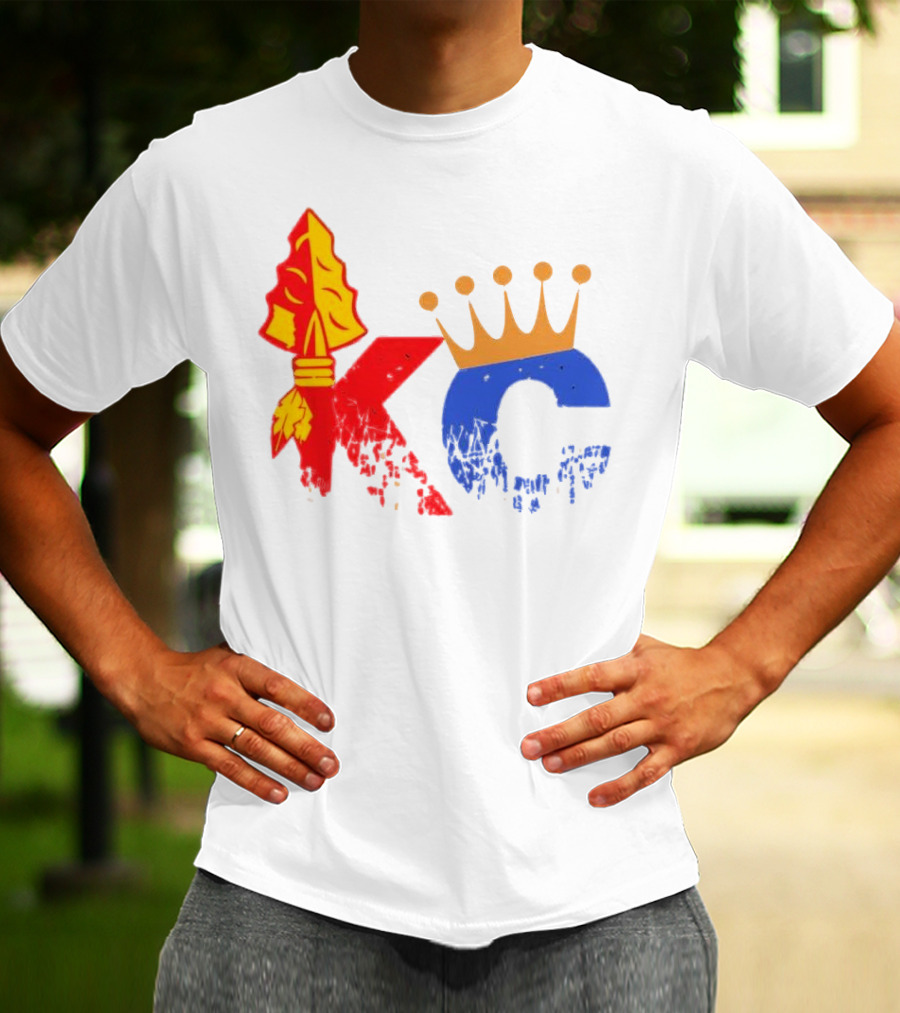 Kansas City Chiefs Arrowhead And Royals Crown KC Combo T-Shirt