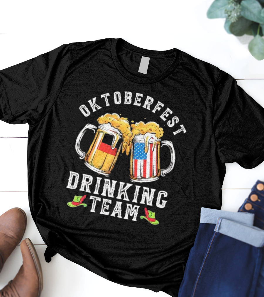 Oktoberfest Drinking Team Germany US Beer Mugs T-Shirt