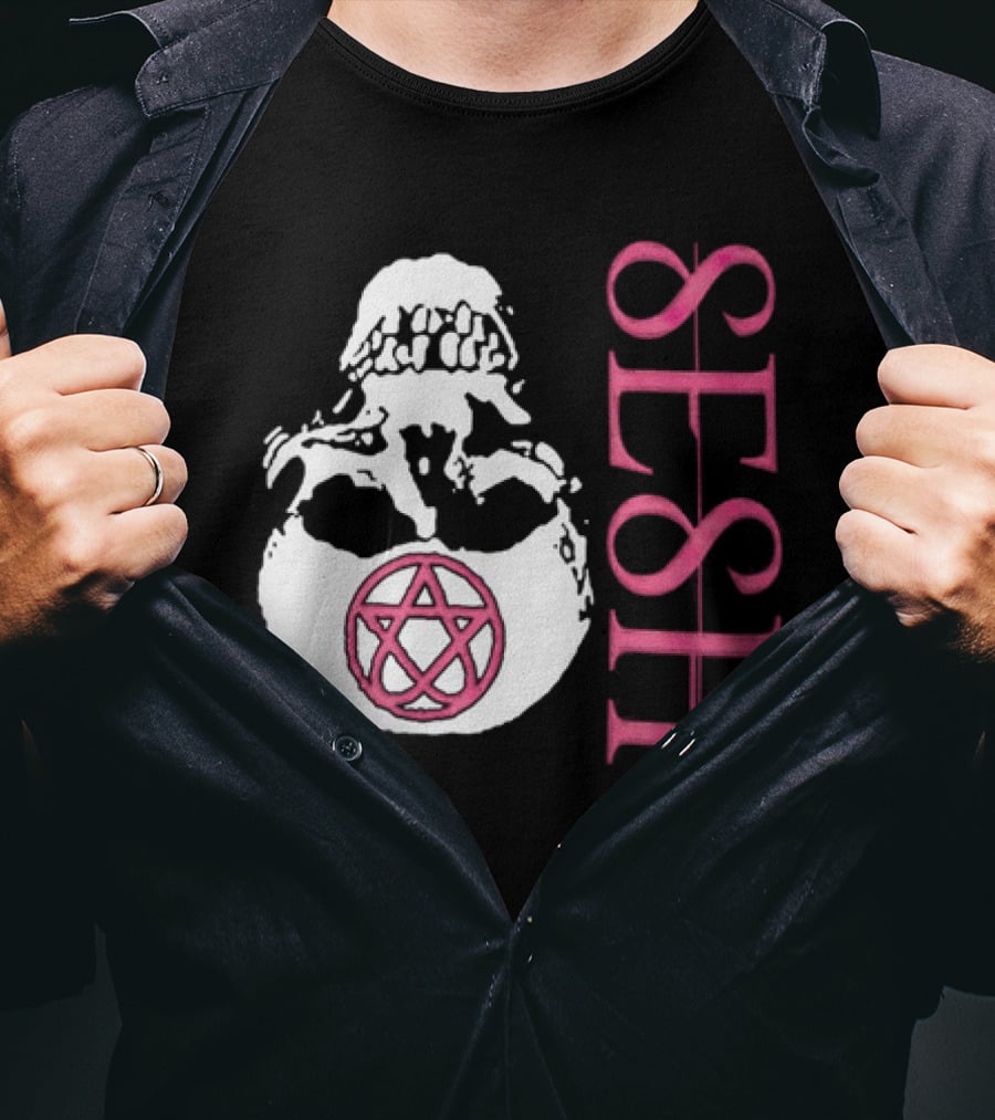 Teamsesh Merch Seshagram Skull Pentacle SESH T-Shirt