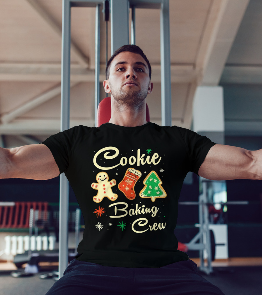Cookie Baking Crew Christmas Gingerbread Stocking Tree Cookies T-Shirt