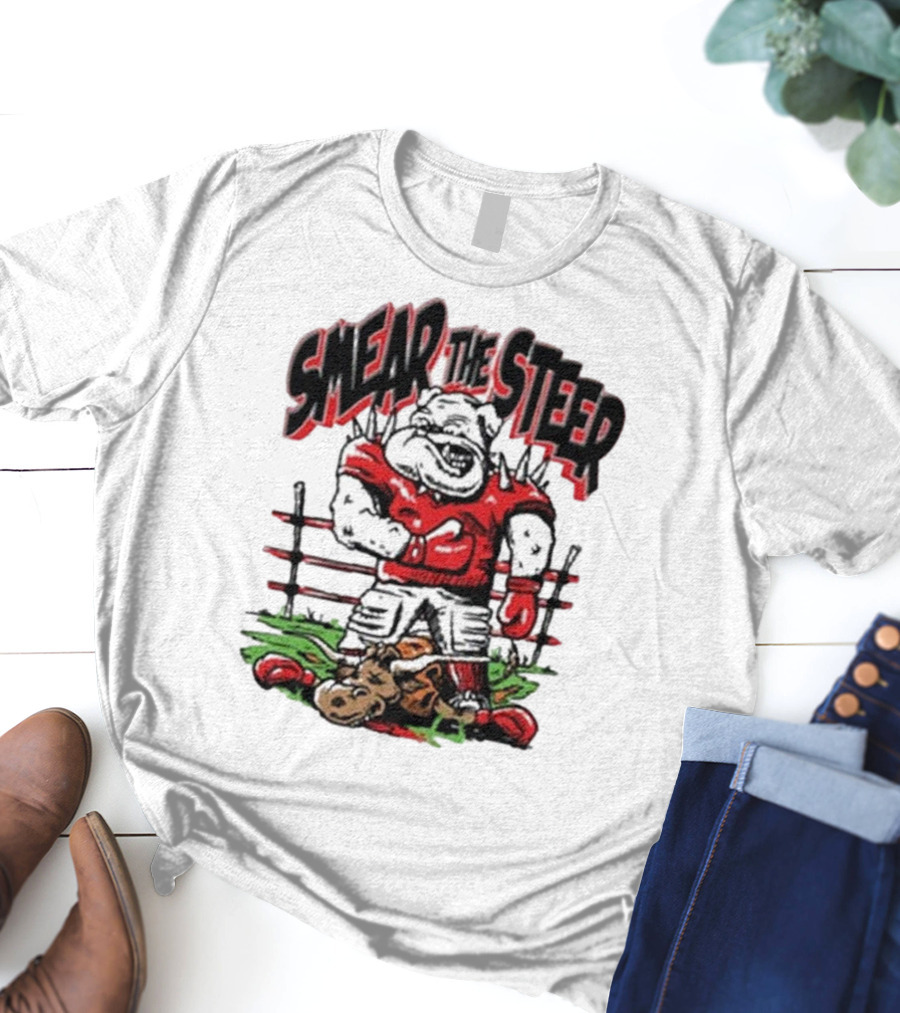 Georgia Bulldog Smear The Steer T-Shirt