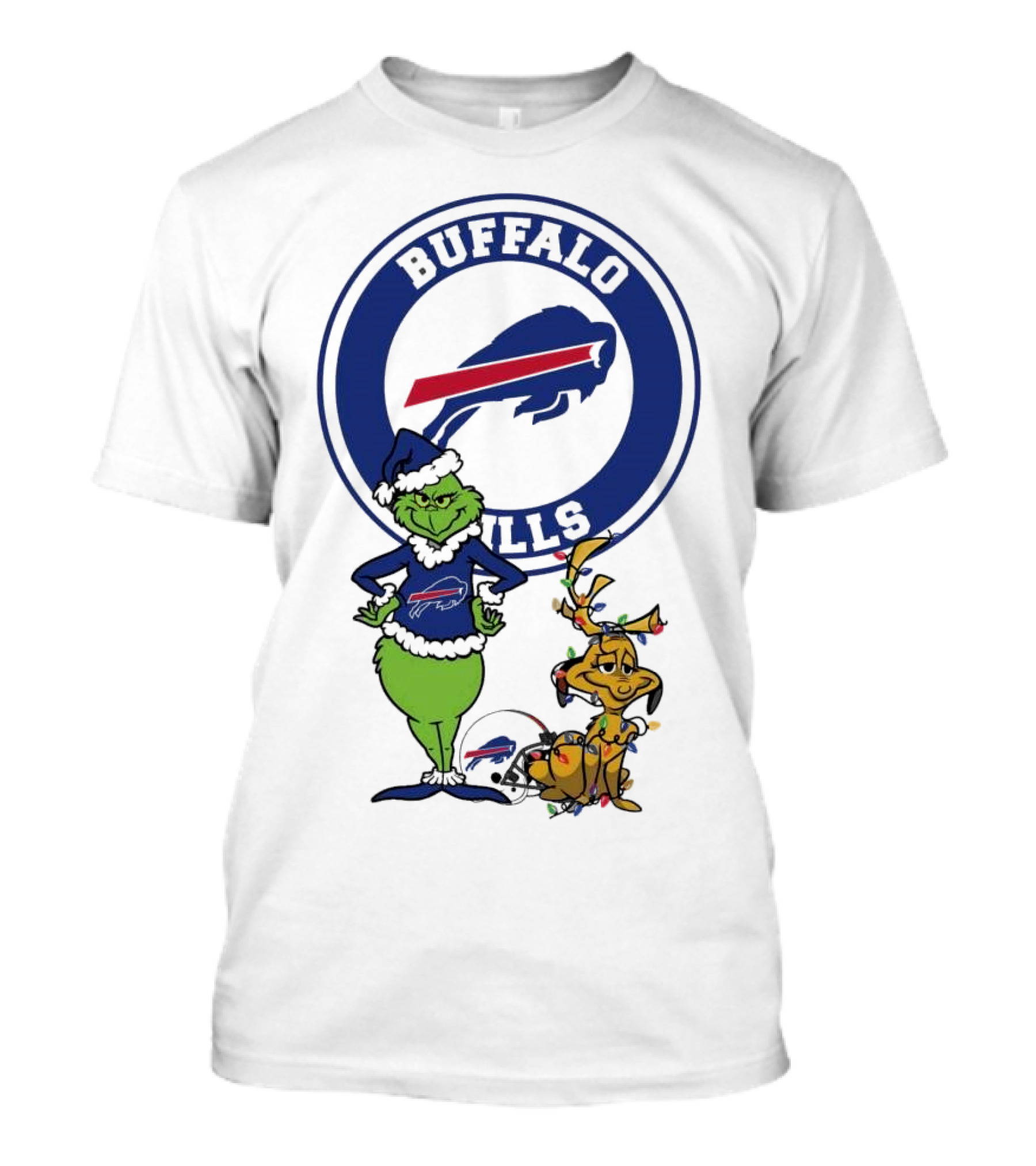 Buffalo Bills Grinch And Max Merry Christmas T-Shirt