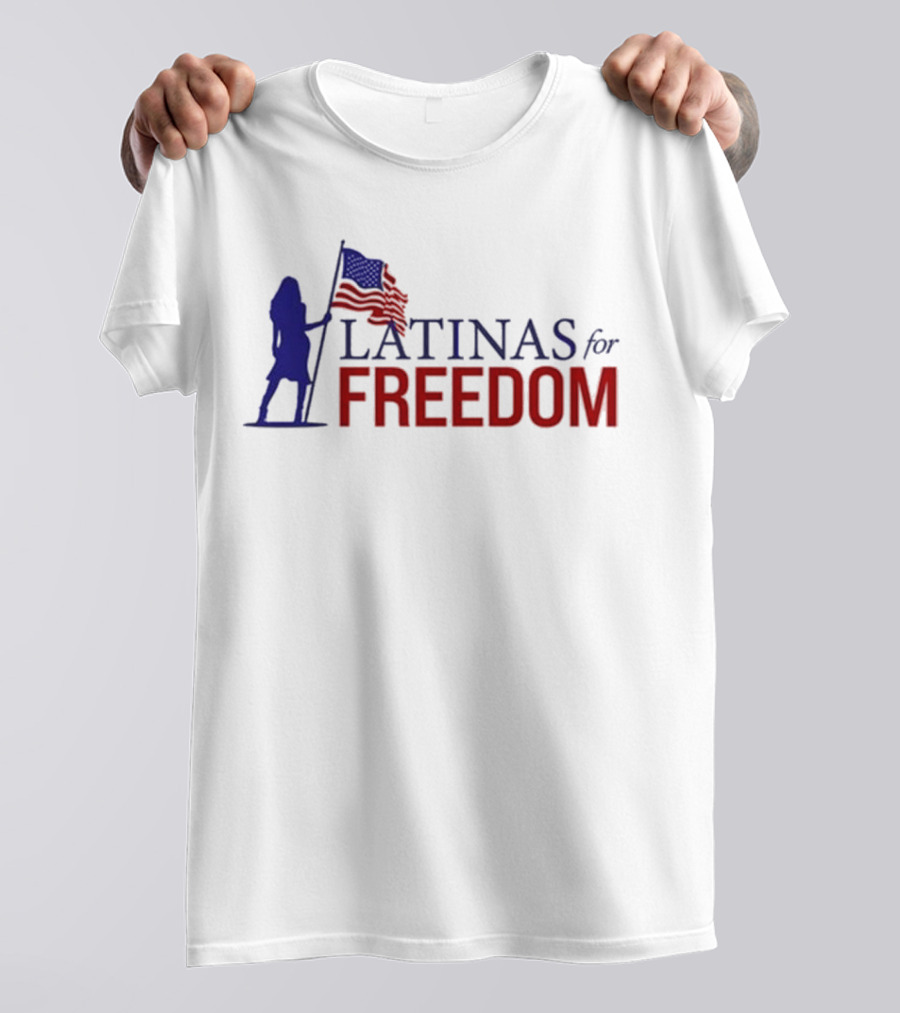 Latinas For Freedom American Flag T-Shirt