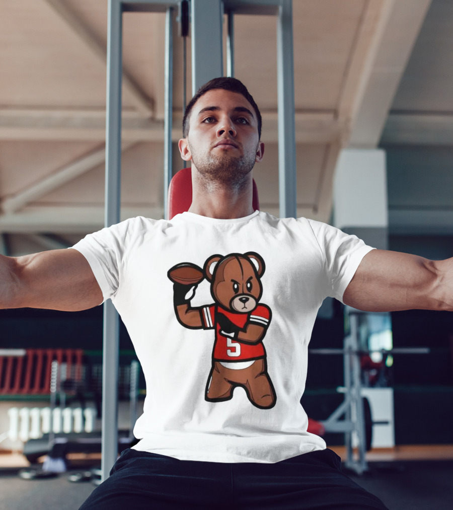 Louisville Teddy Bear Football Player Cartoon T-Shirt