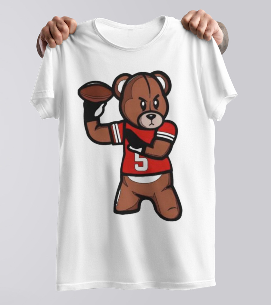 Louisville Teddy Bear Football Player Cartoon T-Shirt