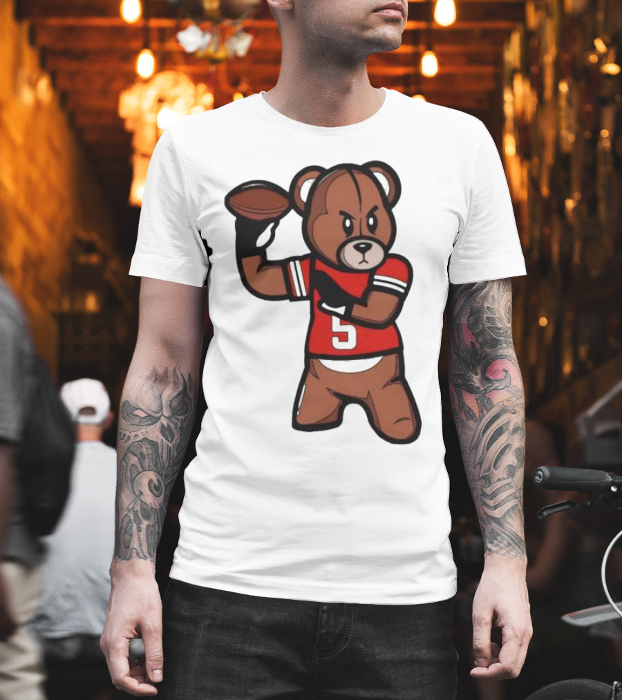Louisville Teddy Bear Football Player Cartoon T-Shirt
