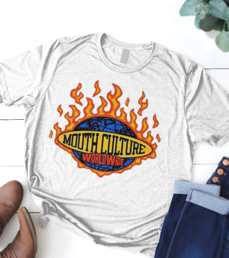Mouth Culture Worldwide Flaming Globe T-Shirt