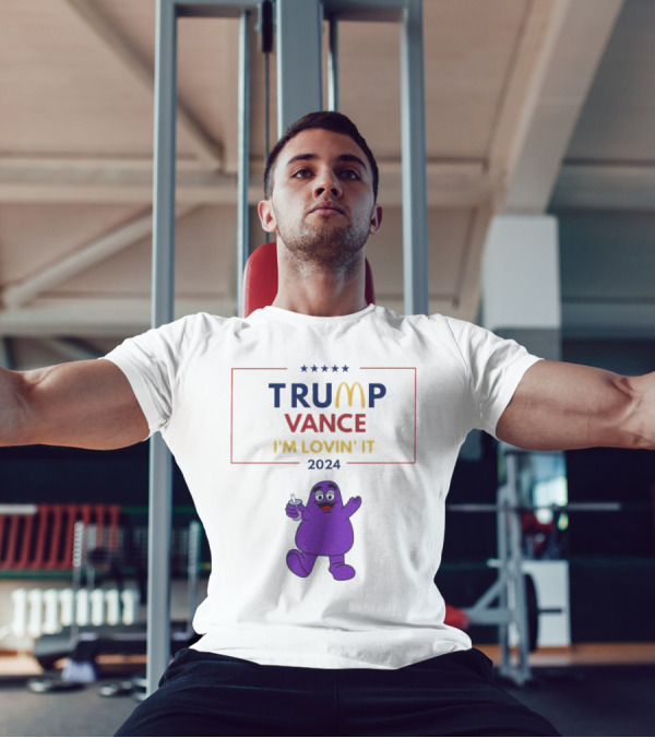 Trump Vance 2024 I'm Lovin' It Grimace Thumbs Up T-Shirt