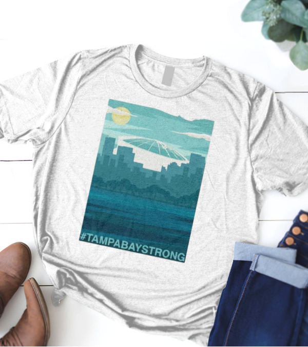 Tampa Bay Skyline #TampaBayStrong Stadium T-Shirt