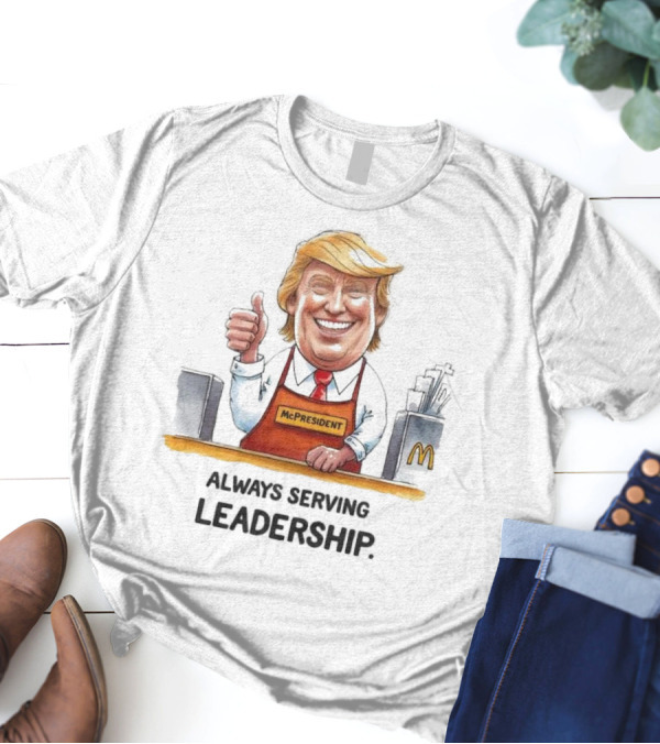 Trump McDonald’s McPresident Always Serving Leadership T-Shirt