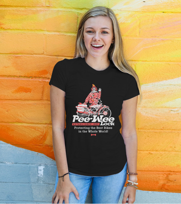Pee-Wee Lock Established 1985 Protecting The Best Bikes In The Whole World T-Shirt