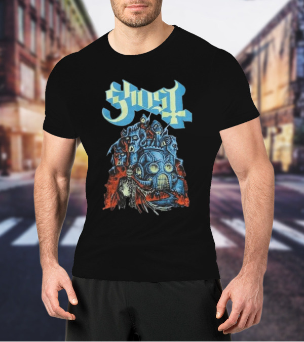 Ghost Band Robot Castle Glow In The Dark T-Shirt
