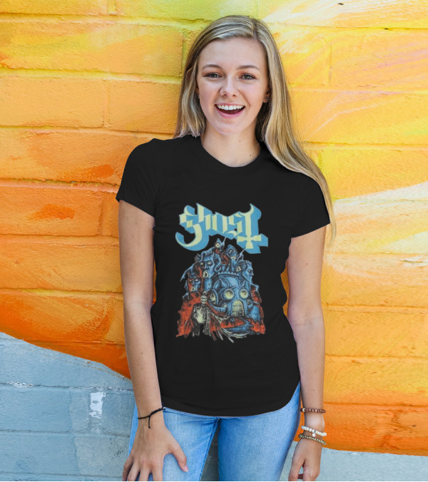 Ghost Band Robot Castle Glow In The Dark T-Shirt