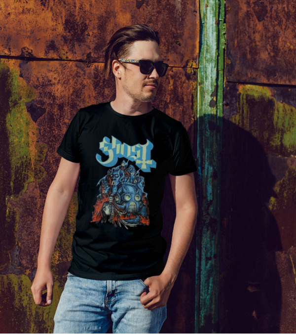 Ghost Band Robot Castle Glow In The Dark T-Shirt
