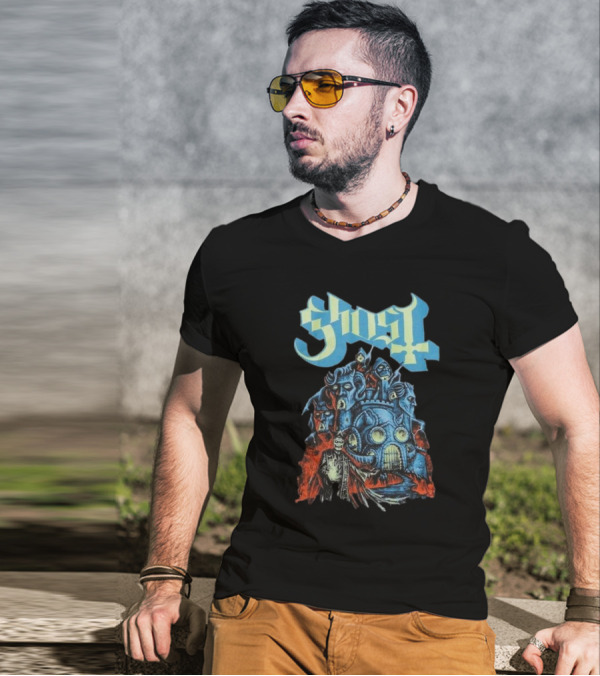 Ghost Band Robot Castle Glow In The Dark T-Shirt