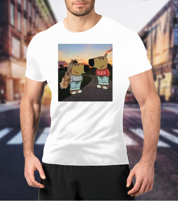 Chill Guy Ho Ho Ho And Chill Girl At Sunset Funny T-Shirt