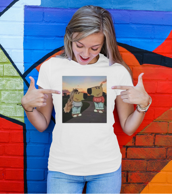 Chill Guy Ho Ho Ho And Chill Girl At Sunset Funny T-Shirt