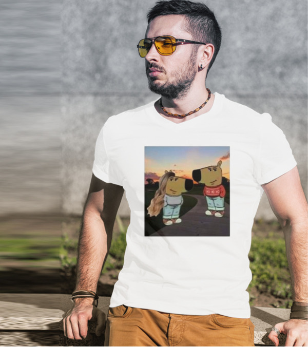 Chill Guy Ho Ho Ho And Chill Girl At Sunset Funny T-Shirt