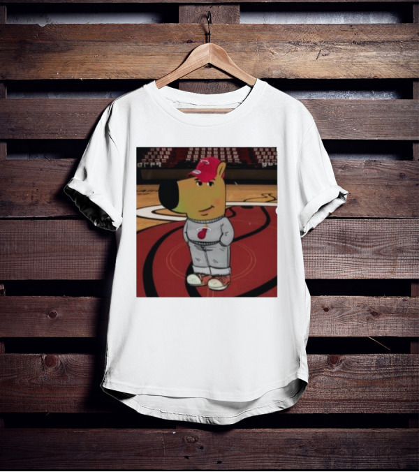 Chill Guy Dog Miami Heat Basketball Mascot T-Shirt