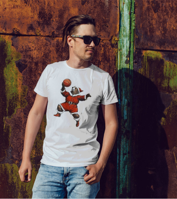 Choose 901 Santa Bear Basketball Holiday T-Shirt