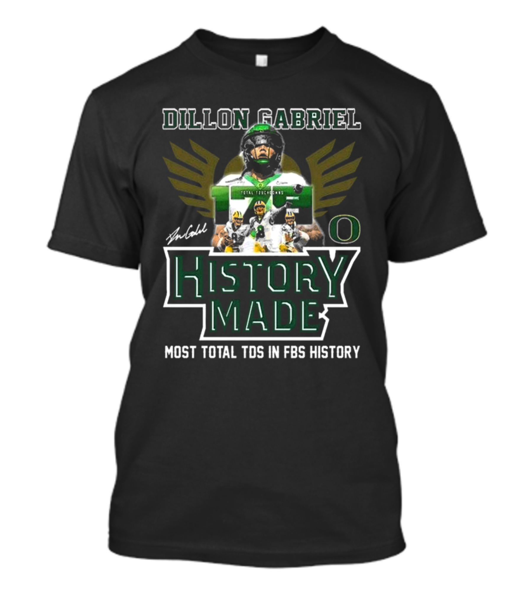Dillon Gabriel Oregon Ducks History Made Most Total TDs In FBS History T-Shirt